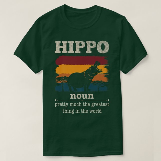 Funny Hippo Definition Cool Hippo Animals Spaß Hi T-Shirt (Design vorne)