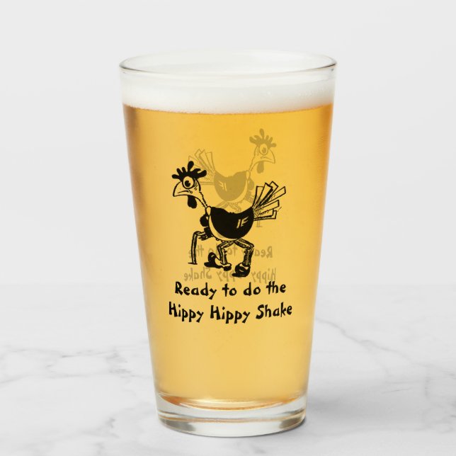 Funny Hippy Shirt Glas (Vorne (Gefüllt))