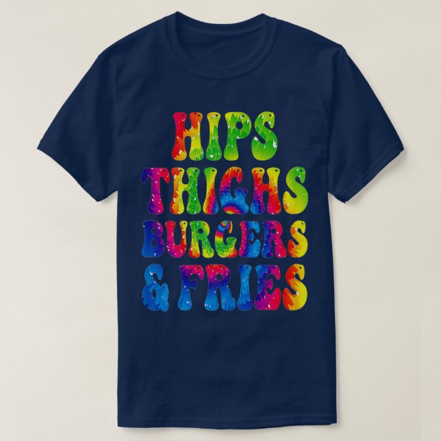 Funny Hips Thighgers Burgers Fries Girls Foodi T-Shirt (Design vorne)