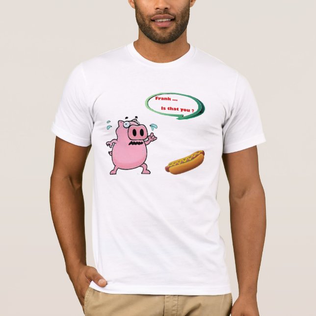 Funny Hipster Frank Quirky Hot Dog T - Shirt (Vorderseite)