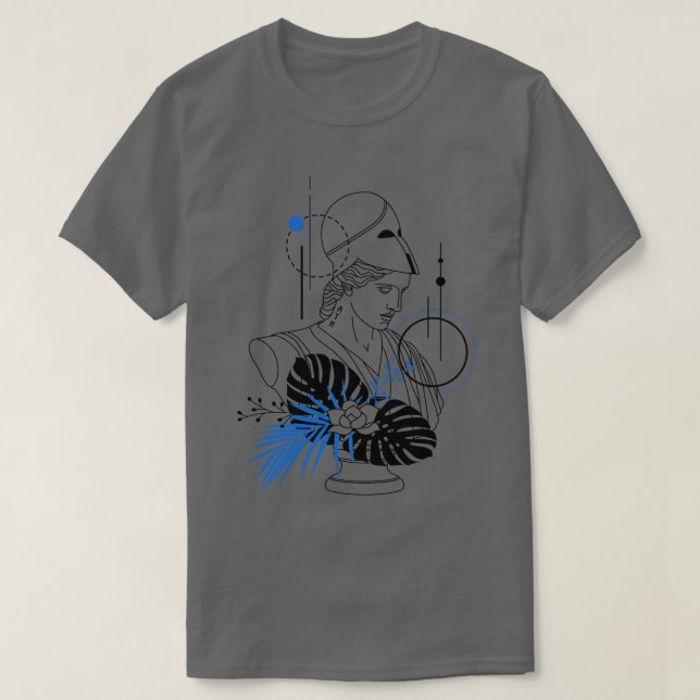 Funny Hipster Griechische Göttin Athena Römischer  T-Shirt (Design vorne)