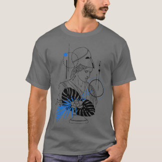 Funny Hipster Griechische Göttin Athena Römischer  T-Shirt