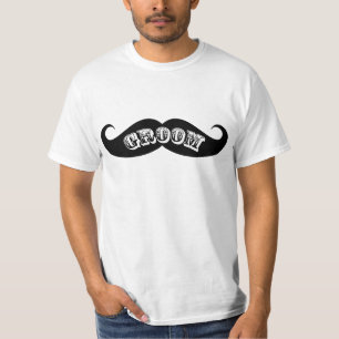 Funny Hipster Groom Mustache T-Shirt