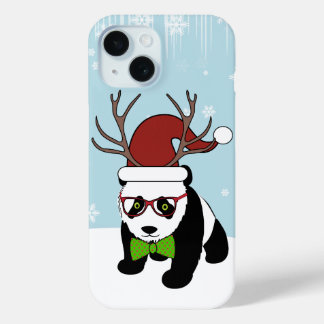Funny Hipster Weihnachten Panda mit Geweih Case-Mate iPhone Hülle