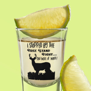 Funny Hirsch Jagd Whitetail Buck Sport Zitat Schnapsglas