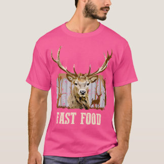 Funny Hirsche Jagd Jahreszeit Fast Food Hunter T-Shirt