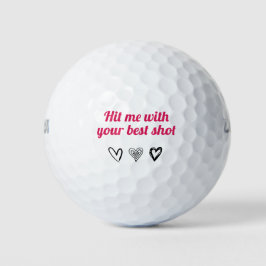 Funny "Hit Me with Your Best Shot" Golfball