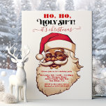 Funny Ho Ho Heiliger afrikanischer Weihnachtsmann Einladung<br><div class="desc">Funny Retro Afrikanisch American Black Santa Party Einladung. Features Aquarell Santa Head. Alle Formulierungen können geändert werden! Ideal für ein Party zum Abendessen für die Freunde oder Mitarbeiter für die Ferien oder Ihr jährliches Weihnachtsfest Party. Weitere Änderungen finden Sie unter Anpassen dieser Vorlage. Am unteren Rand sehen Sie "Gewollt, um...</div>