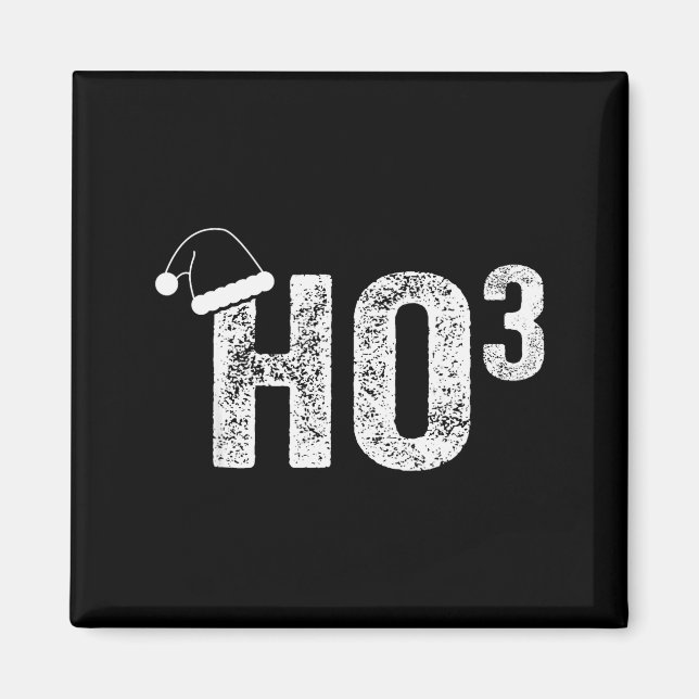 Funny Ho Ho Ho Ho3 Math Teacher Santa Hat Christma Magnet (Vorne)