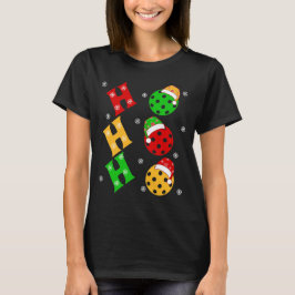 Funny Ho Ho Ho Pickleball Weihnachten T-Shirt