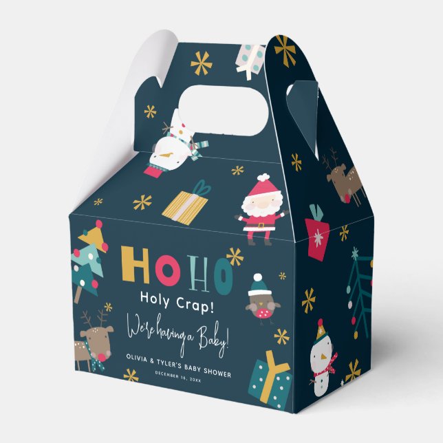 Funny 'Ho Ho Holy Crap' Weihnachtsdusche Geschenkschachtel (Vorderseite)