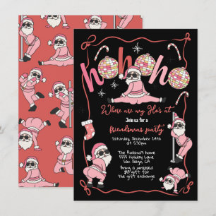 Funny Ho Ho Ho's Friendsmas Adult Weihnachts-Party Einladung