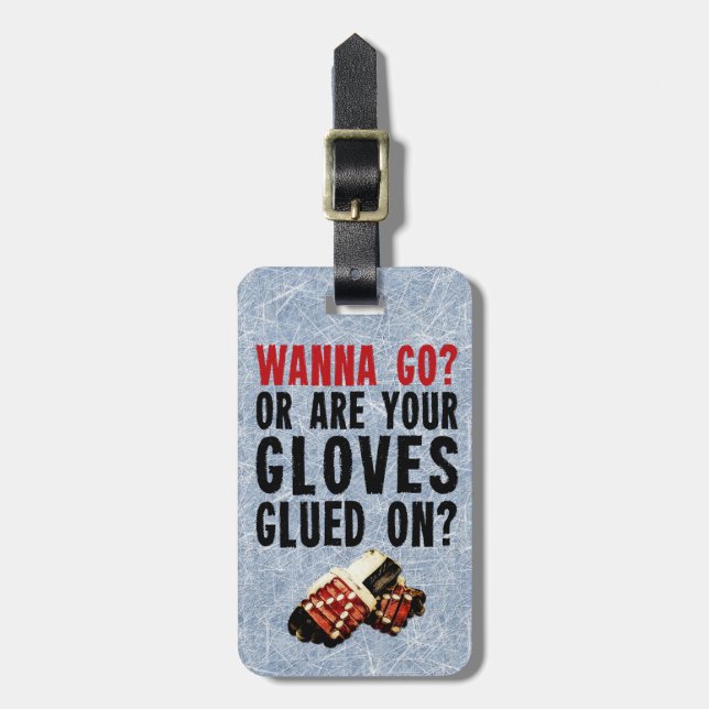 Funny Hockey Enforcer Custom Luggage Tag Gepäckanhänger (Vorderseite vertikal)