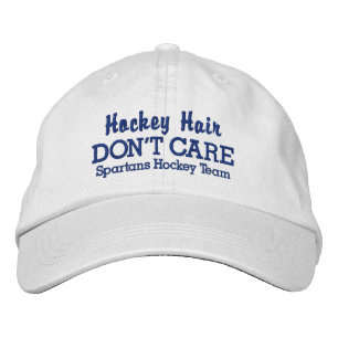 Funny "Hockey Hair Don't Care" benutzerdefinierter Bestickte Kappe