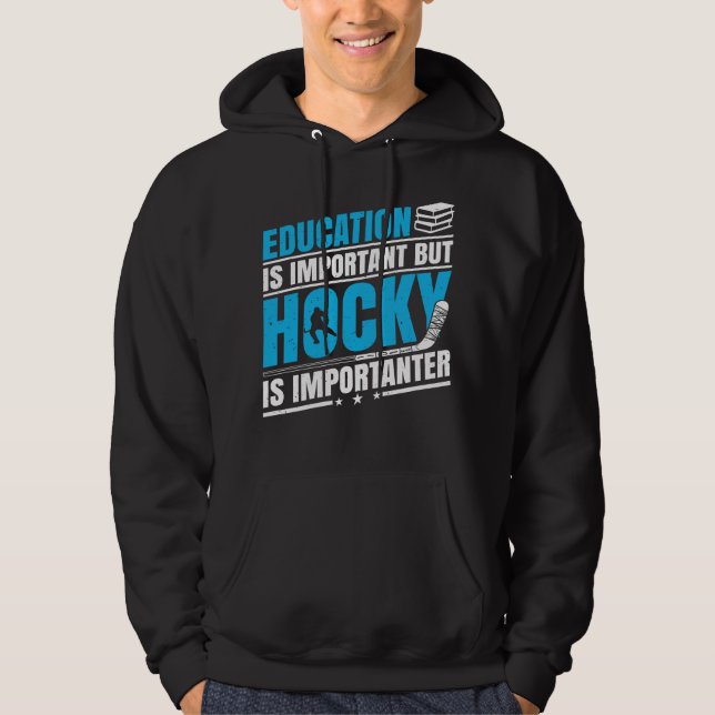 Funny Hockey ist wichtig Hoodie (Vorderseite)