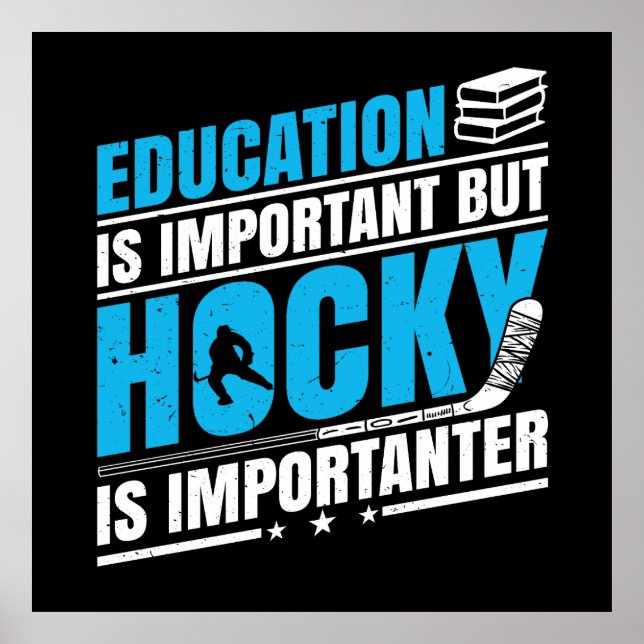 Funny Hockey ist wichtig Poster (Vorne)