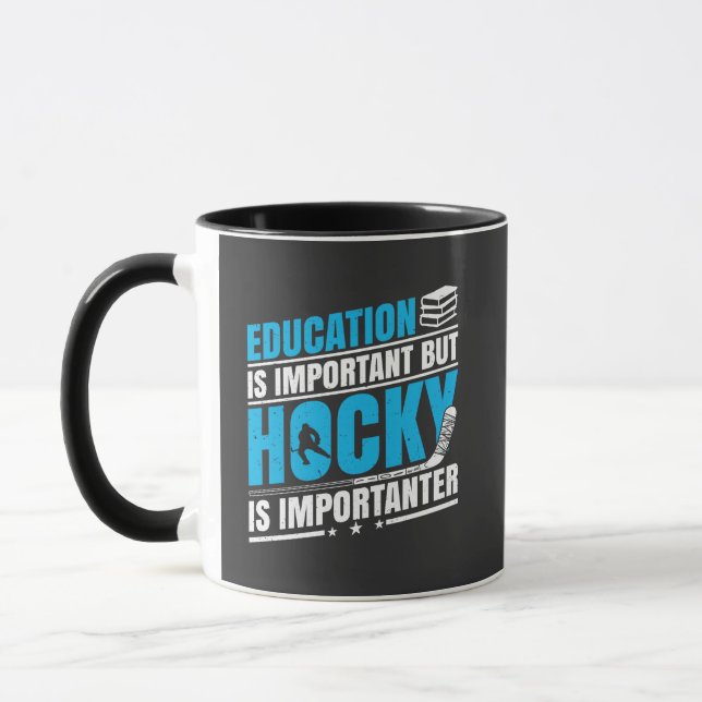 Funny Hockey ist wichtig Tasse (Links)