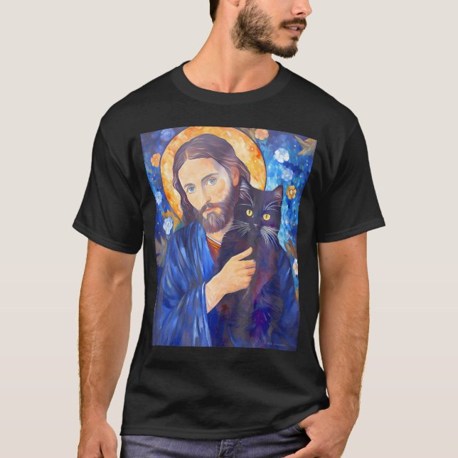 Funny Hockey Jesus Rette Goalie T-Shirt (Vorderseite)