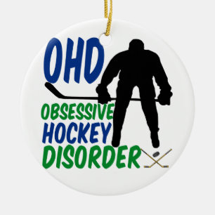 Funny Hockey Keramikornament