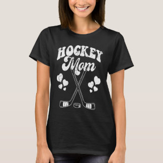 Funny Hockey Mama Frisbee Lover Retro Vintag 70er T-Shirt