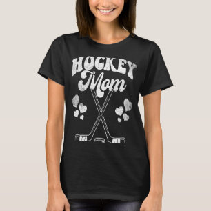 Funny Hockey Mama Frisbee Lover Retro Vintag 70er  T-Shirt