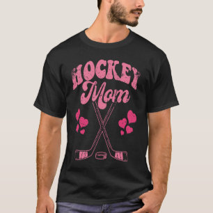 Funny Hockey Mama Frisbee Lover Retro Vintag 70er T-Shirt