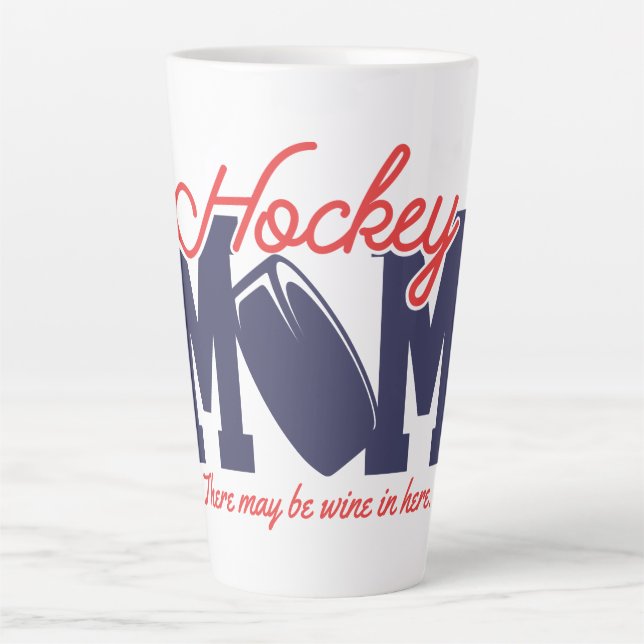 Funny Hockey Mama Latte Tasse (Vorderseite)