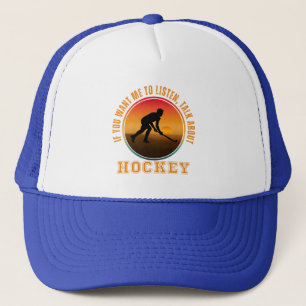 Funny Hockey Sprichwort Vintag Silhouette Player Truckerkappe