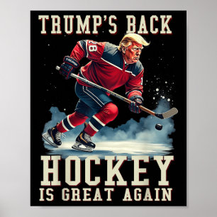 Funny Hockey Trump Player Cool Vintager Eishockey Poster