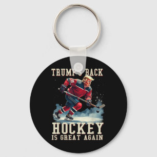 Funny Hockey Trump Player Cool Vintager Eishockey Schlüsselanhänger