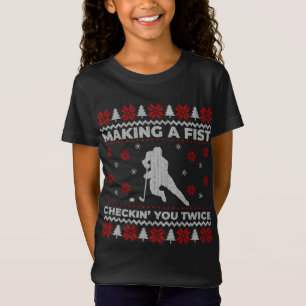 Funny Hockey Ugly Christmas Sweater Geschenk für H T-Shirt