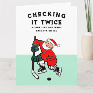 Funny Hockey Weihnachtskarten Karte