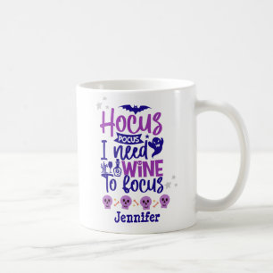 Funny Hocus Pocus Halloween Lila Personalisiert Kaffeetasse
