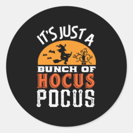 Funny Hocus Pocus Hexen Vintages Retro Halloween Runder Aufkleber