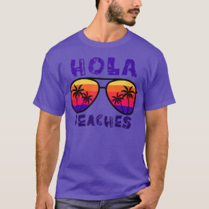 Funny Hola Beaches Sommer Brille Kreuzfahrt Urlaub T-Shirt