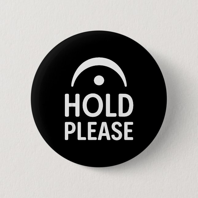 Funny Hold Please Fermata Symbol Music Theory Band Button (Vorderseite)