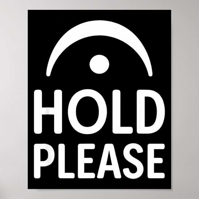 Funny Hold Please Fermata Symbol Music Theory Band Poster (Vorne)