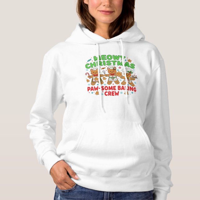 Funny Holiday Cat Sweatshirt" Hoodie (Vorderseite)