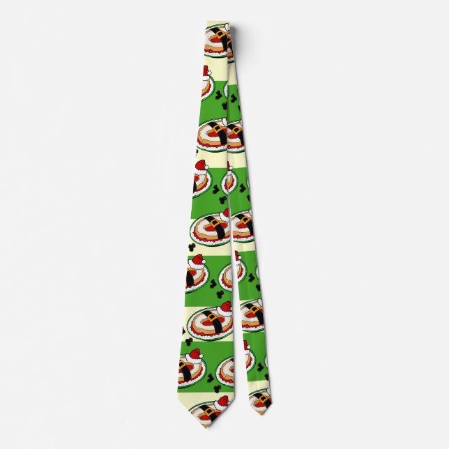 FUNNY HOLIDAY CHRISTMAS SANTA CLAUS STRIPED KRAWATTE (Vorderseite)