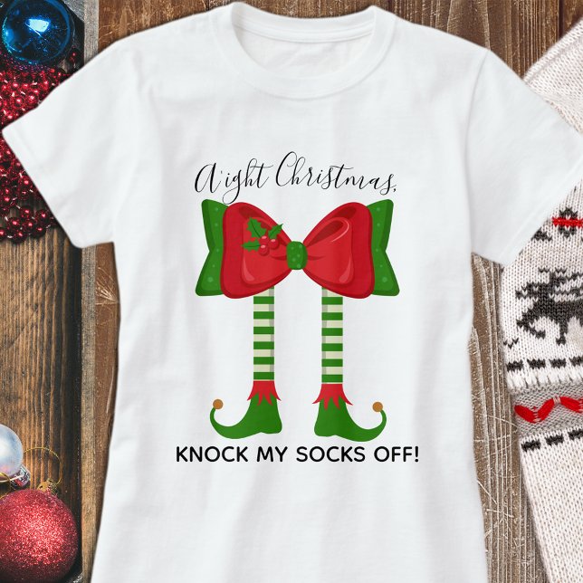 Funny Holiday Elf Bow kennt Weihnachten Tri-Blend Shirt (Von Creator hochgeladen)