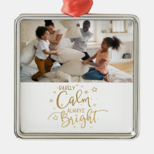 Funny Holiday Foto Selten Ruhe Weihnachten Ornament Aus Metall