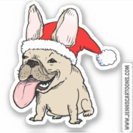 Funny Holiday French Bulldog Dog Frenchie Klausel Aufkleber