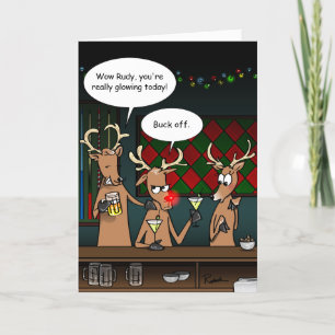 Funny Holiday Gruß   Christmas Rudolph Cards Feiertagskarte