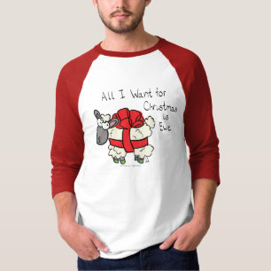Funny Holiday Niedliche Schafe Weihnachten Cartoon T-Shirt
