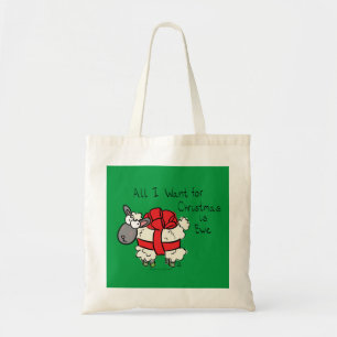 Funny Holiday Niedliche Schafe Weihnachten Cartoon Tragetasche