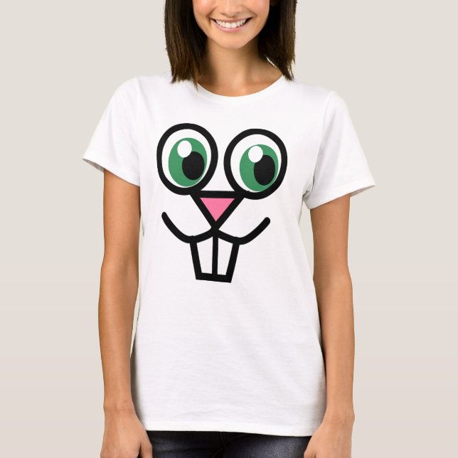 Funny Holiday Novelty BUNNY HAPPY EASTER T-Shirt (Vorderseite)