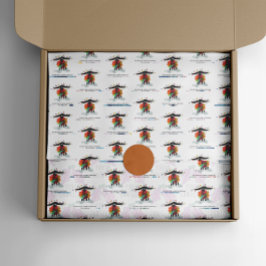 Funny Holiday Shee mit Lights Personalisiert Geschenkpapier Set