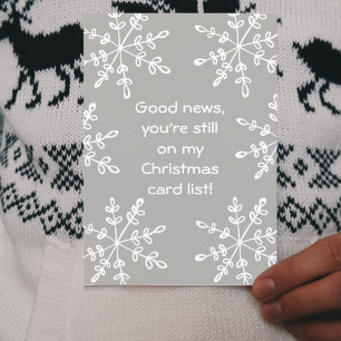 Funny Holiday Snowflakes Weihnachtskarte Feiertagskarte