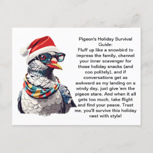 Funny Holiday Survival Tipps für eine Taube Postkarte