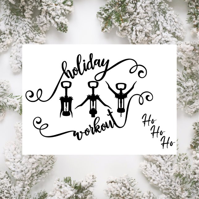Funny Holiday Workout Weihnachtskarte Feiertagspostkarte (Von Creator hochgeladen)